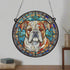Bulldog Stained Glass Effect Suncatcher